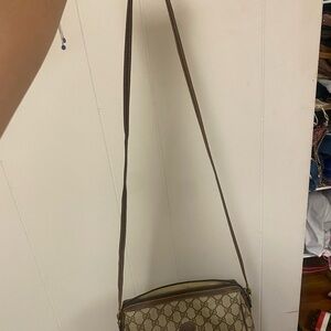 Gucci Brown Quilted Crossbody Bag with Adjustable Strap